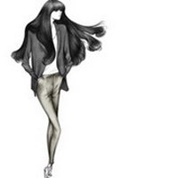 素描微信头像女