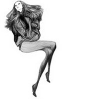 素描微信头像女