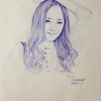 素描微信头像女