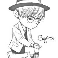 素描眼镜男微信头像图片