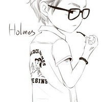 素描眼镜男微信头像图片