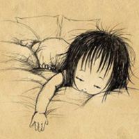 唯美黑白手绘插画图片