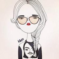 唯美黑白手绘插画图片
