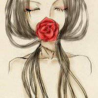唯美黑白手绘插画图片