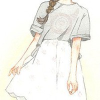 头像女生唯美小清新黑白