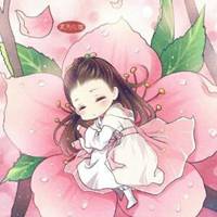 桃红色桃花微信头像
