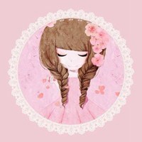 桃红色桃花微信头像