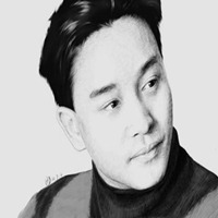 张国荣素描头像