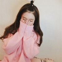 女孩头像小娃娃微信中色头发粉色衣服