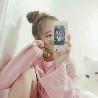 女孩头像小娃娃微信中色头发粉色衣服