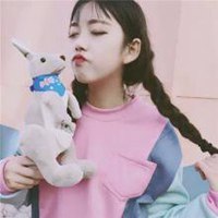 女孩头像小娃娃微信中色头发粉色衣服