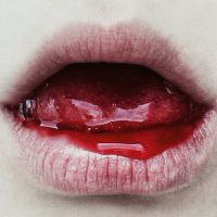 女人性感红唇微信头像