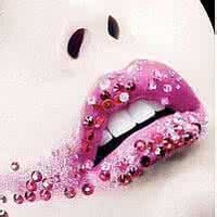 女人性感红唇微信头像