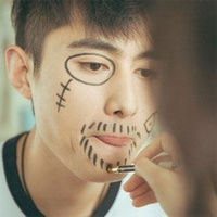 个性胡子男图片