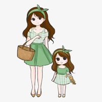 卡通母女微信头像
