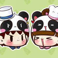 脸萌情侣一对头像卡通