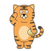 萌萌的卡通小老虎图片