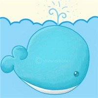 蓝色唯美卡通头像女生