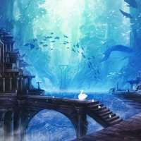 蓝色唯美卡通头像女生