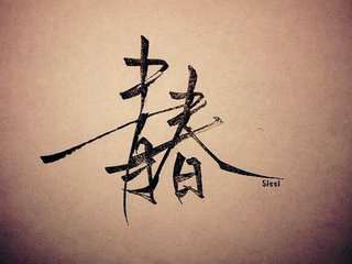 手写青春文字图片