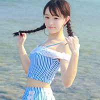 夏日海边少女美女头像图片 