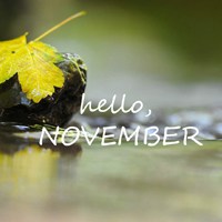 你好十一月小清新风景带字头像 hello November高清