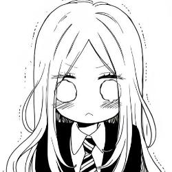 黑白漫画女生简单头像 微信头像漫画女生黑白