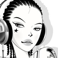 黑白插画头像 女生头像黑白插画