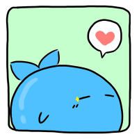 小鲸鱼情侣头像卡通可爱卖萌一左一右 2017七夕情