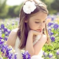 微信甜美带花头像 微信女生侧脸带花头像