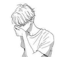 卡通男生线条头像冷拽酷