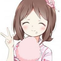 可爱的简约的卡通的女生的头像