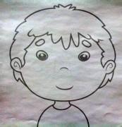 小孩难过简笔画头像 小孩头像简笔画