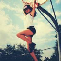 带有篮球的女生头像 篮球女生头像