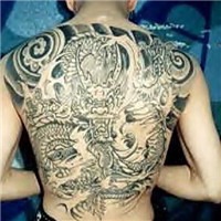 霸气的欧美龙纹身图案微信头像男生