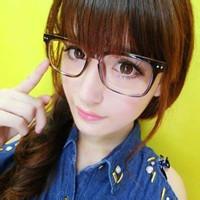 带圆眼镜框女生头像 带眼镜框的女生头像