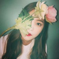 森系带花的女生头像唯美清纯