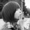 微信头像女生下半身照 视觉黑白女头 别仗着我爱