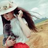 超酷女生头像全身照 情感微信女生头像 低吟，花