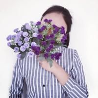 清新的女生与花的微信头像