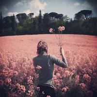 干净淳朴的清纯唯美女生背影头像 