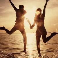 欧美情侣文字空间图片素材大全 邂逅一个人可以