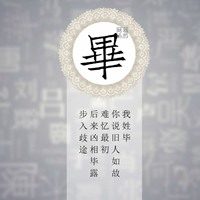 我姓毕微信头像_关于姓氏毕字头像