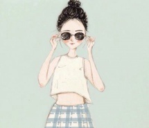 个性卡通手绘头像女生图片大全