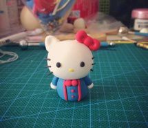 超可爱的Hello Kitty猫粘土手工DIY图片