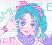 卡通少女个性插画图片手机壁纸