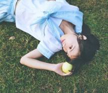 公园里的可爱清纯美女小清新图片