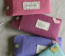 DIY不织布绣花信封