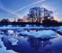 色彩斑斓的雪  唯美风景图