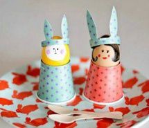 纸杯子和鸡蛋制作创意卡通小人手工DIY教程